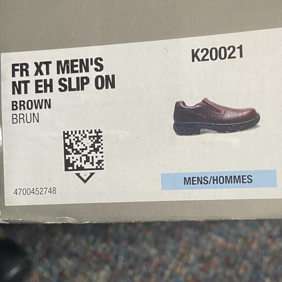 **Hytest** Men's FootRests XT Stealth Nano Toe Slip On Safety Shoes Brown 10 NWT - Picture 5 of 6